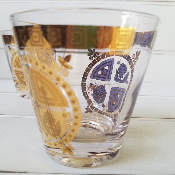 CULVER Barware Coronet, 22K Gold Low Ball Glass - Picture 3 of 8